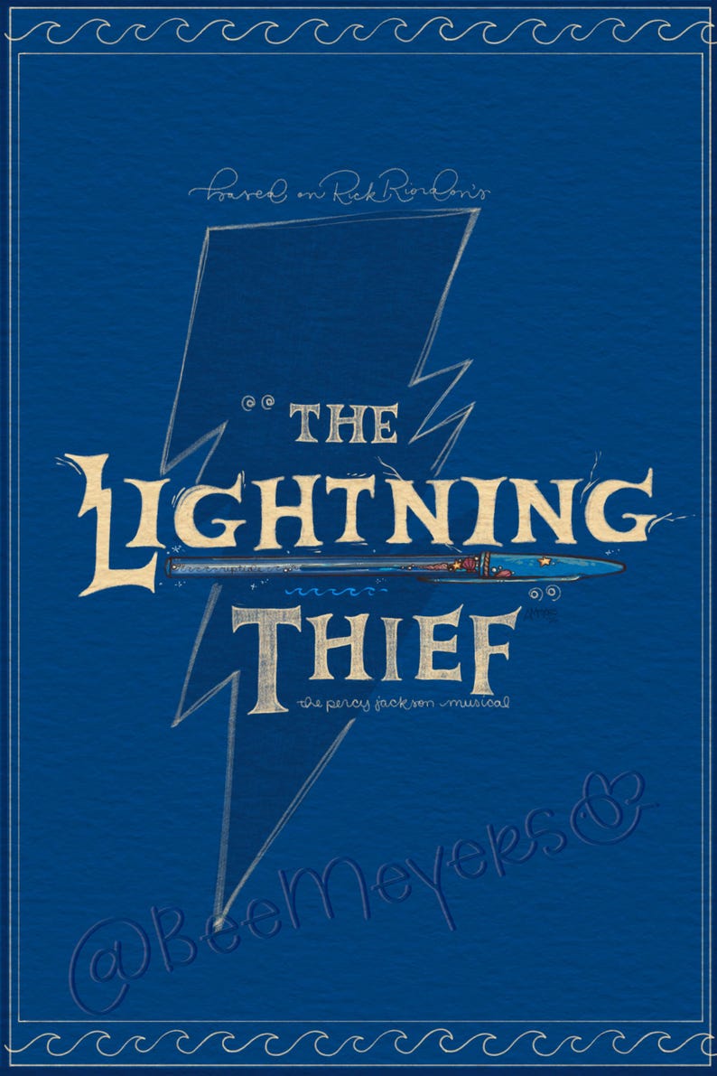 Percy Jackson and the Lightning Thief - Etsy UK