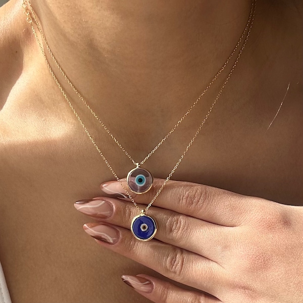 Evil Eye Necklace, Green Evil Eye Necklace, Nazar Necklace, Turkish Evil Eye, Greek Evil Eye Necklace,Protection Necklace, Evil Eye Pendant