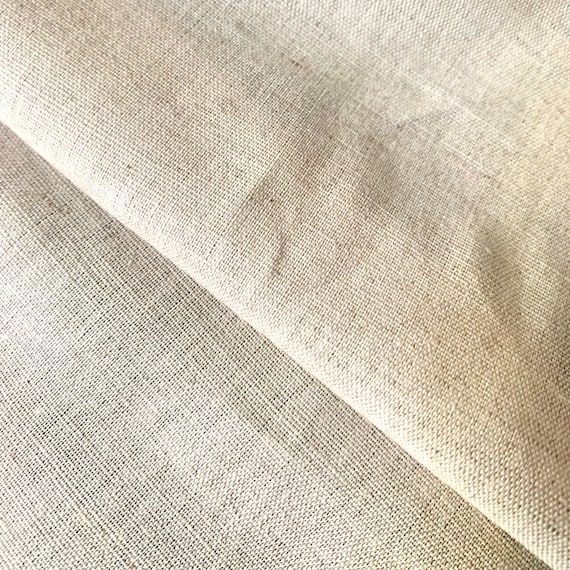 Crude Linen Cotton Blend Lightweight Fabric - Unbleached Nude