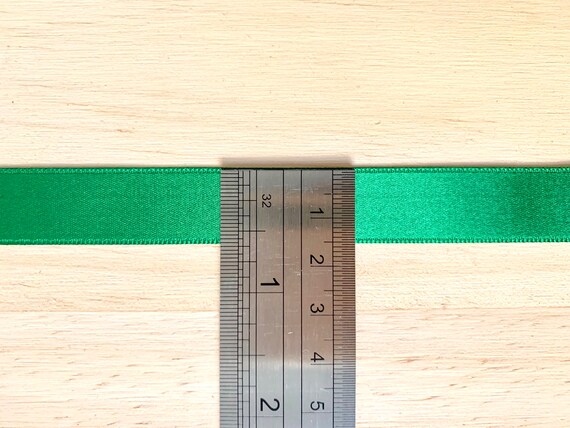Emerald Green Satin Ribbon 16mm 5/8 Double Faced Dark Green Satin Ribbon  Thin Pine Green Gift Wrapping Ribbon 