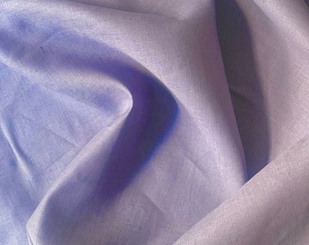 Lavander Linen Cotton Blend Lightweight Fabric - Light Violet Colored Linen Cotton Summer Light Clothing Textile Fabric by Meter / Yard