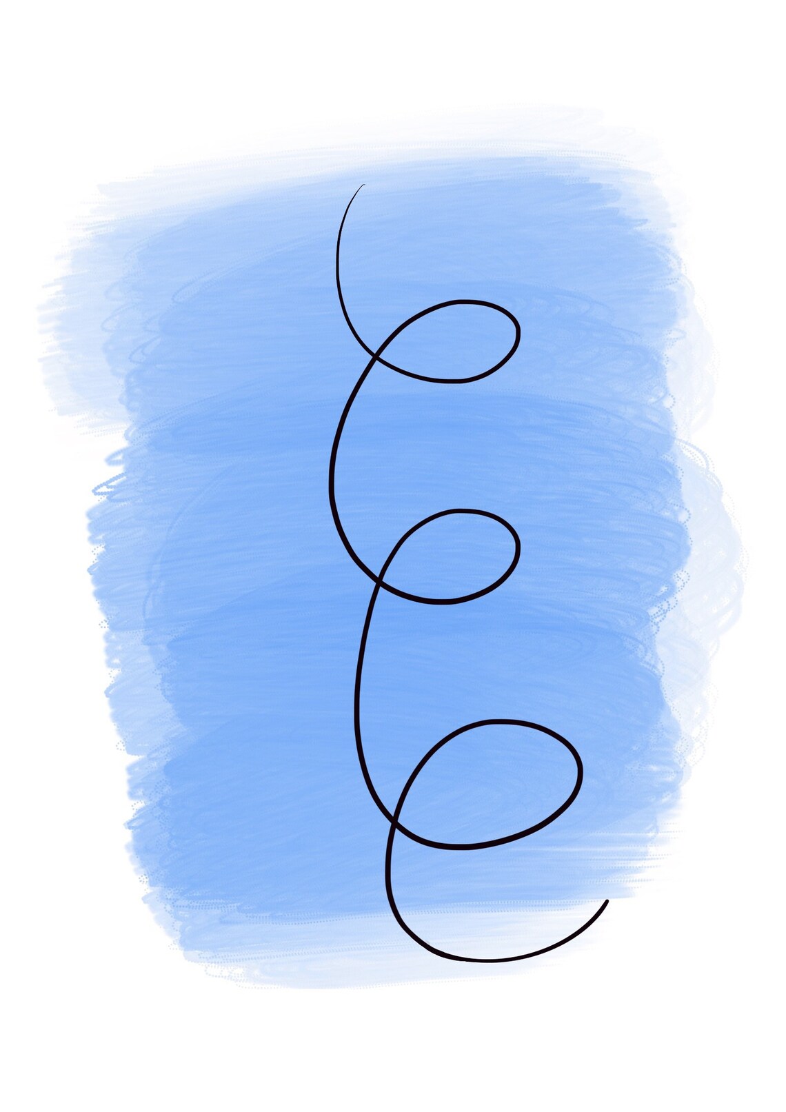 Its a Single Curl Print Curly Prints Curly Hair Art Etsy