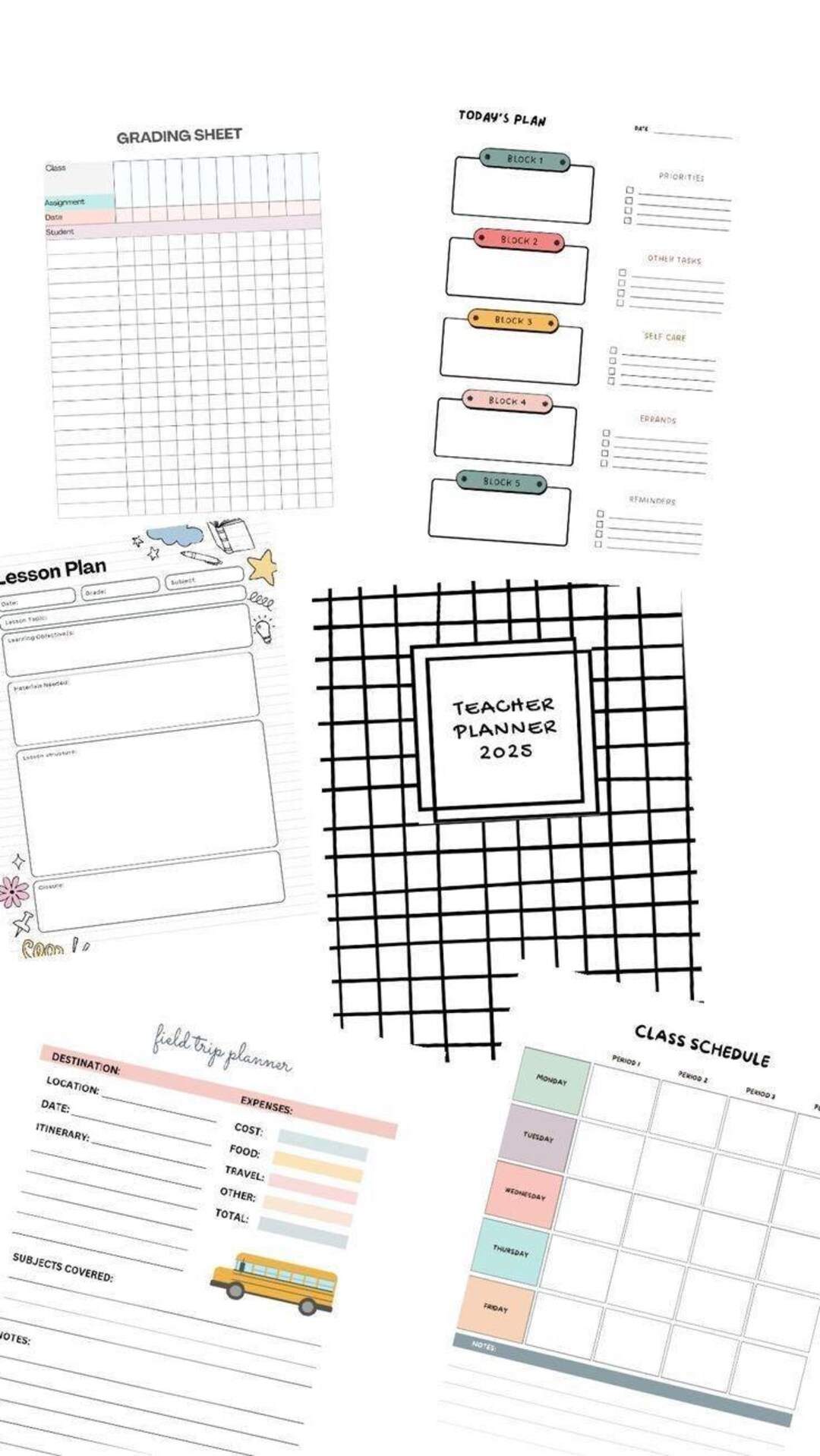 Editable Digital Homeschool Planner | Printable PDF | Undated Weekly ...