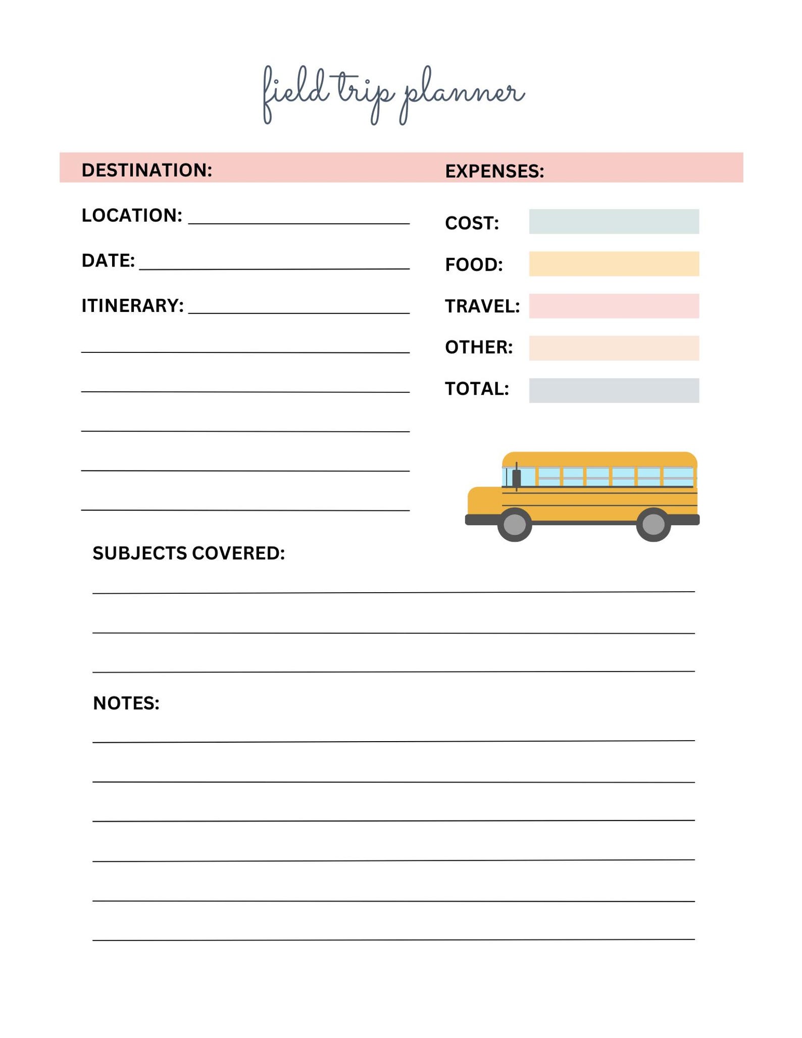 Editable Digital Homeschool Planner | Printable PDF | Undated Weekly ...