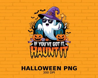 Halloween-spook digitale download Haunted Ghost Art afdrukbare Halloween-heks Ghost Wall Art Spooky Pumpkin Decor, png