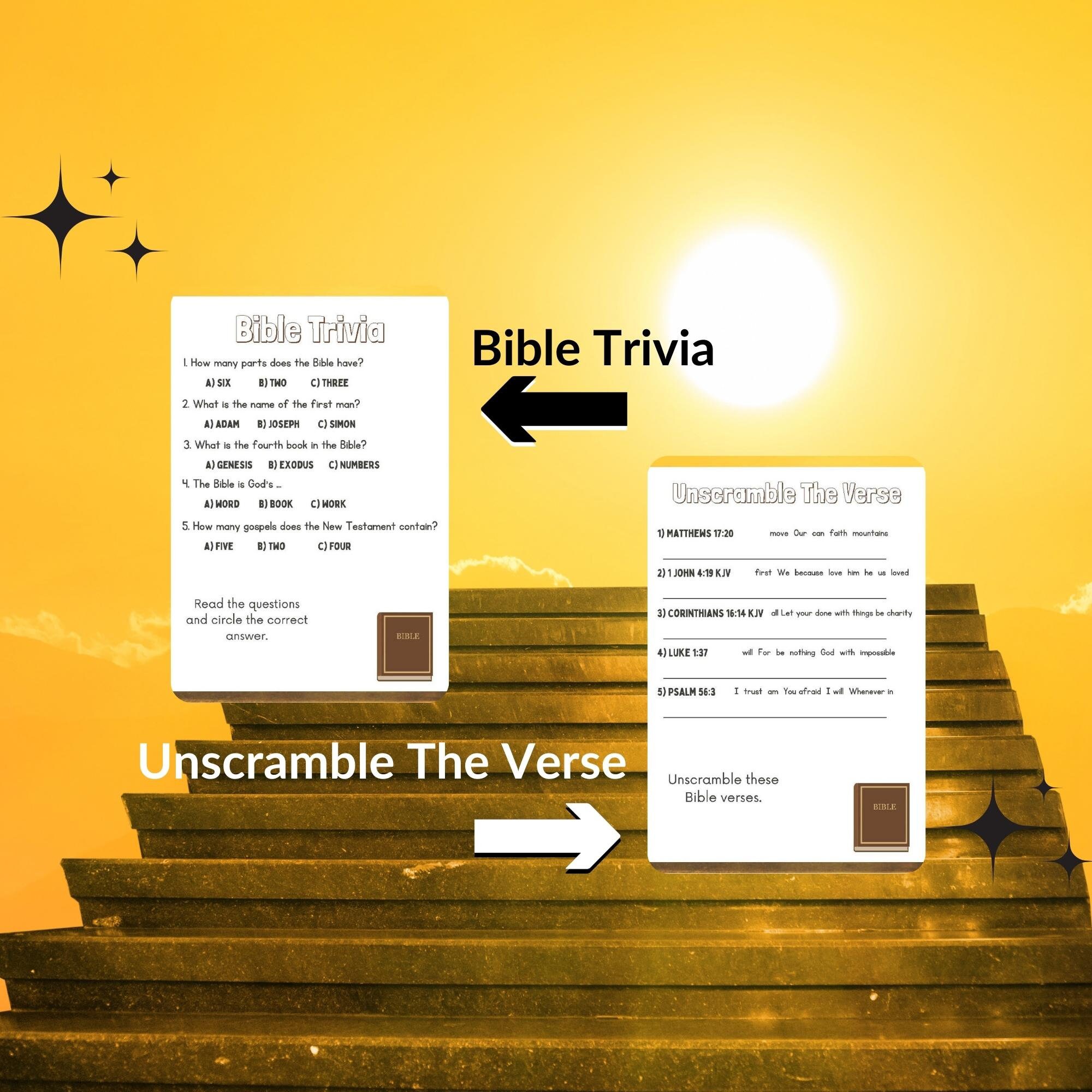 Bible Games Bundle | Bible Study Games | Bible Trivia | Bible Crossword ...