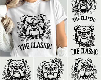 De klassieke digitale bulldog, Bulldog Png, Bulldog-illustraties, klassieke Bulldog-kop, klassieke digitale png, Instant Download