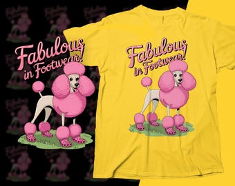 Fabulous in Footwear Poedel digitale kunst, schattige hond illustratie, png, krokodilstijl, dierenliefhebbers decor, leuke dierenkunstwerken, digitale download