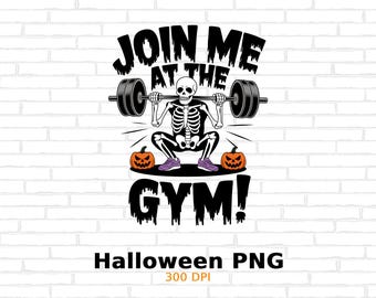 Halloween Skeleton Gym Poster, Workout Motivational Digital Print, Funny Halloween Gym Decor, Spooky Fitness Wall Art, Ghoulish Gym Poster