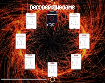 Printable Decoder Ring Game Puzzle | Game For Everyone | Can You Figure It Out | Decipher The Code | Printable Games | 20 Games w/Answer Key