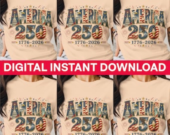 America 250 PNG, 1776-2026 Digital Design, Patriotic USA Print, Fourth of July Sublimation, Instant Download