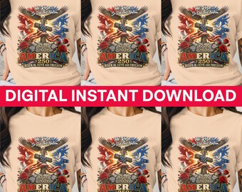 He Rose So Did This Nation PNG, America 250 Faith Freedom Digital Download, Patriotic Christian Eagle Cross Sublimation