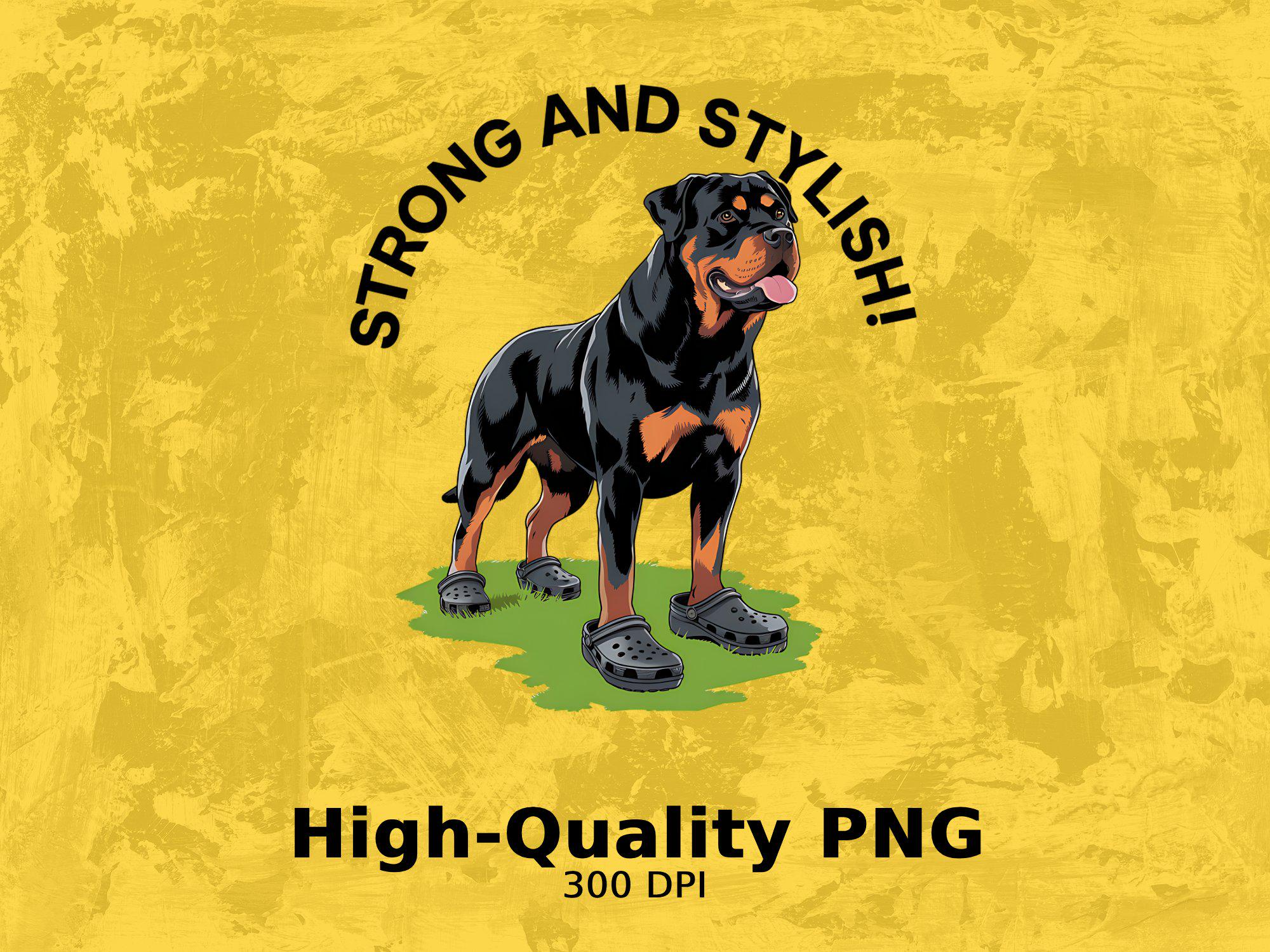 Rottweiler Art Print Digital Download Wall Decor Strong and Stylish Dog ...