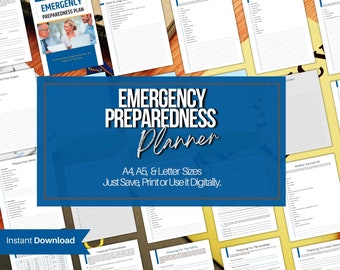 Planificador imprimible y lista de verificación de preparación para emergencias definitiva para familias, mascotas y personas mayores