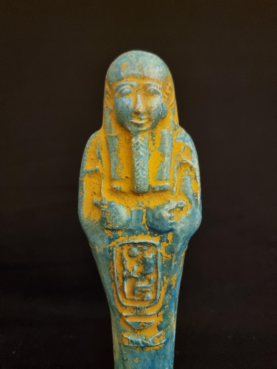 副葬品ファイアンス製 ウシャブティ 古代エジプト ファラオ 古代