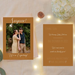 Pregnancy Announcement Card | Custom Pregnancy Announcement | Baby on the Way | We&#39;re Expecting