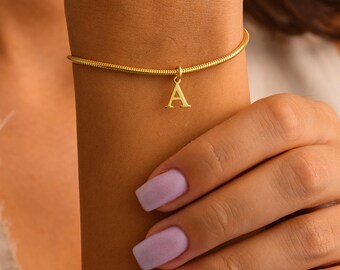 Custom Initial Bracelet Set: Handmade 925 Silver Couple Bracelets