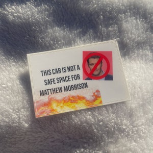 2&quot; x 3&quot; Glee Matthew Morrison funny bumper sticker