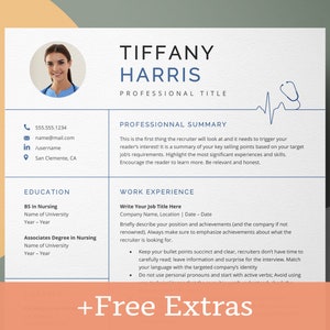 Student Nurse Resume, New Grad Nurse Resume Template Word, Nursing Student Resume, Google Docs Resume, LPN resume, New Nurse Resume