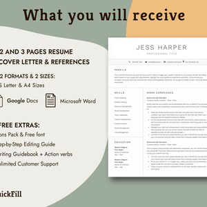 Modern Executive Resume Template Google Docs, Word, Clean Professional ...