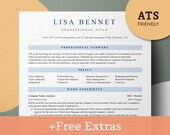 Simple ATS Resume Template for Word & Google, ATS Friendly Resume Template 2022, Lebenslauf Vorlage, ATS Cv Template, Job Resume Template
