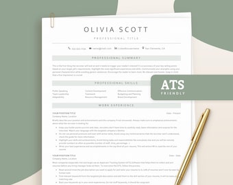 Google Docs Resume, ATS Friendly Resume Template, Professional ATS Resume Template for Google Docs, Cv Template Google, Google Drive Resume
