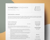 Modern Resume Format For Google Docs & Word, Professional Cv Resume Template, Curriculum Vitae Template, Editable Resume, Resume Builder Kit