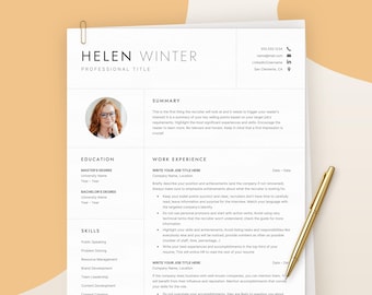 Bewerbungsvorlagen, Lebenslauf Vorlage für Google Docs, Word, Moderner Lebenslauf, Anschreiben, Bewerbung, Tabellarischer Lebenslauf