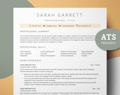 Resume ATS Friendly Word, Google Docs, ATS Cv Resume Template, Simple Basic Cv Template, Editable Blank Template, Effective Resume Template