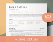 ATS Resume Template, ATS Friendly Resume Template Google Docs, Word CV Template Ats, Resume Template Pdf, Resume Template with Cover Letter