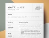 Easy Resume Template, Google Docs Resume, Nurse Resume, Teacher Resume, Creative Clean Resume CV, Simple Resume Template RN, CV Template