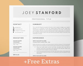 Resume Template, Professional Modern Resume Template Google Docs & Word, Clean Modern Executive Resume Template 2022, CV Template, Marketing