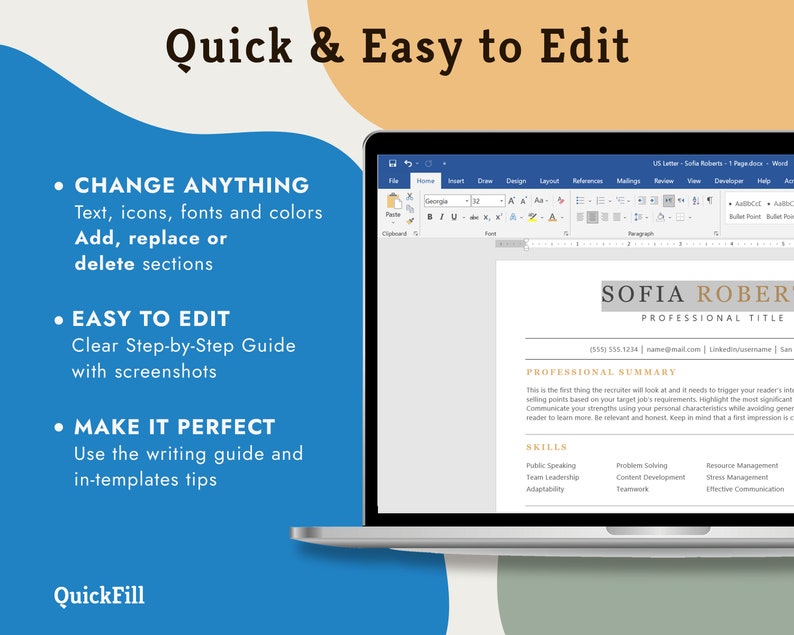 ATS Friendly Resume, ATS Optimized Resume Template, ATS Resume Template Google Docs