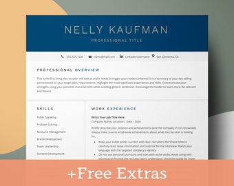 Modern Business Executive Resume Template Word, Professional Finance Resume Template Google Docs, Simple CV template Executive, Easy Resume