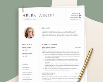 Bewerbungsvorlagen, Lebenslauf Vorlage für Google Docs, Word, Moderner Lebenslauf, Anschreiben, Bewerbung, Tabellarischer Lebenslauf