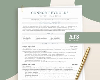 ATS Resume Template Google Docs & Word, Clean ATS Compliant Resume, Basic CV Template Word, Simple Professional Resume, Ats Resume Format