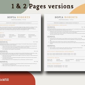 ATS Friendly Resume, ATS Optimized Resume Template, ATS Resume Template Google Docs