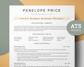 ATS Optimized Resume, Minimalist Resume Template, Clean Resume for Word, Curriculum, Traditional CV Template, Professional Standard Resume