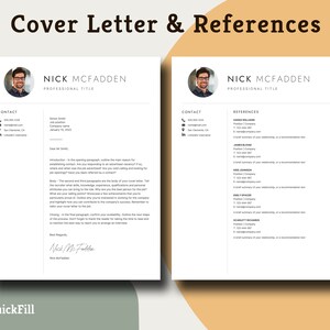 Resume template with Cover letter and references included for free