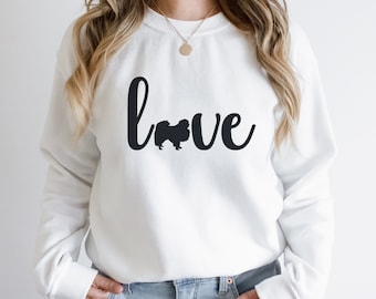 Japanese Chin Sweatshirt, Japanese Chin Sweater, Japanese Chin Gifts, Japanese Chin Dog Mom Gifts, Japanese Chin Dog Mom Sweatshirt