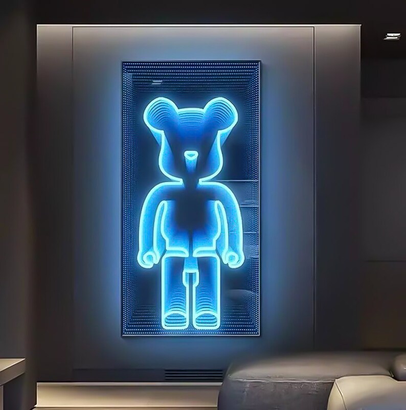 Infinity Mirror Kaws/bear/astronaut Artistic Design 3D LED - Etsy