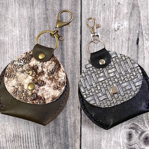 Leather coin purse Keychain coin purse Leather coin pouch Mini pouch Small wallet Keychain coin purse