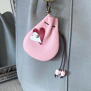 Leather coin purse Keychain coin purse Leather coin pouch Mini pouch Small wallet Keychain coin purse