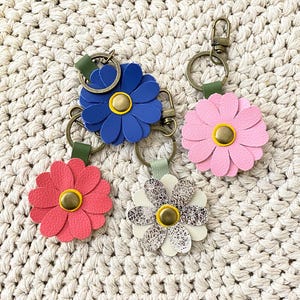 Leather bag charm Cute bag charm Key fobs   Keychain charm Leather keychain Bag charms Handbag charms Leather tassels