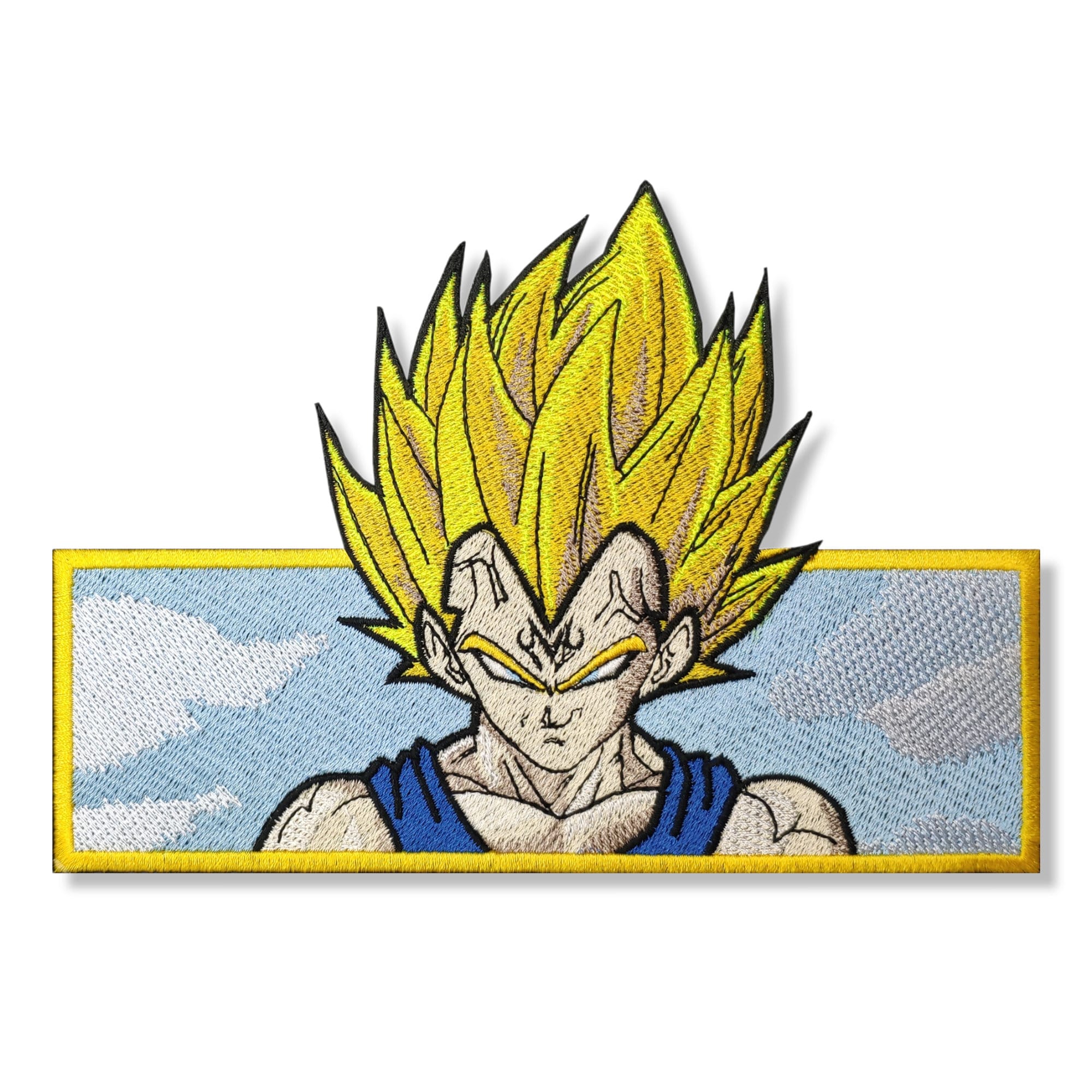  Dragon Ball Super Broly SSGSS Vegeta Anime Square Embroidered  Patch : Clothing, Shoes & Jewelry