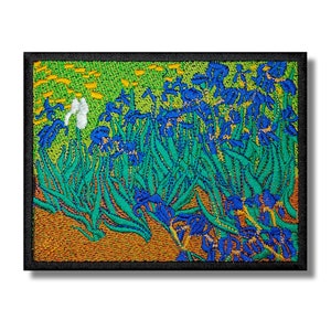 Vincent Van Gogh Irises Embroidered Patch