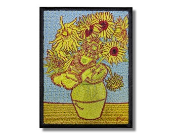 Vincent Van Gogh Sonnenblumen bestickter Aufnäher