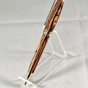 Handmade Custom Wood Ballpoint Pen.  Exotic Bocote Wood.  With gift box.