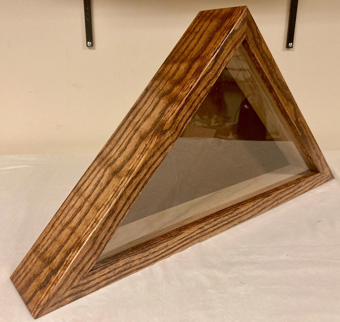 Handmade Solid Oak Flag Case for American Memorial Flag. Flag Case for ...