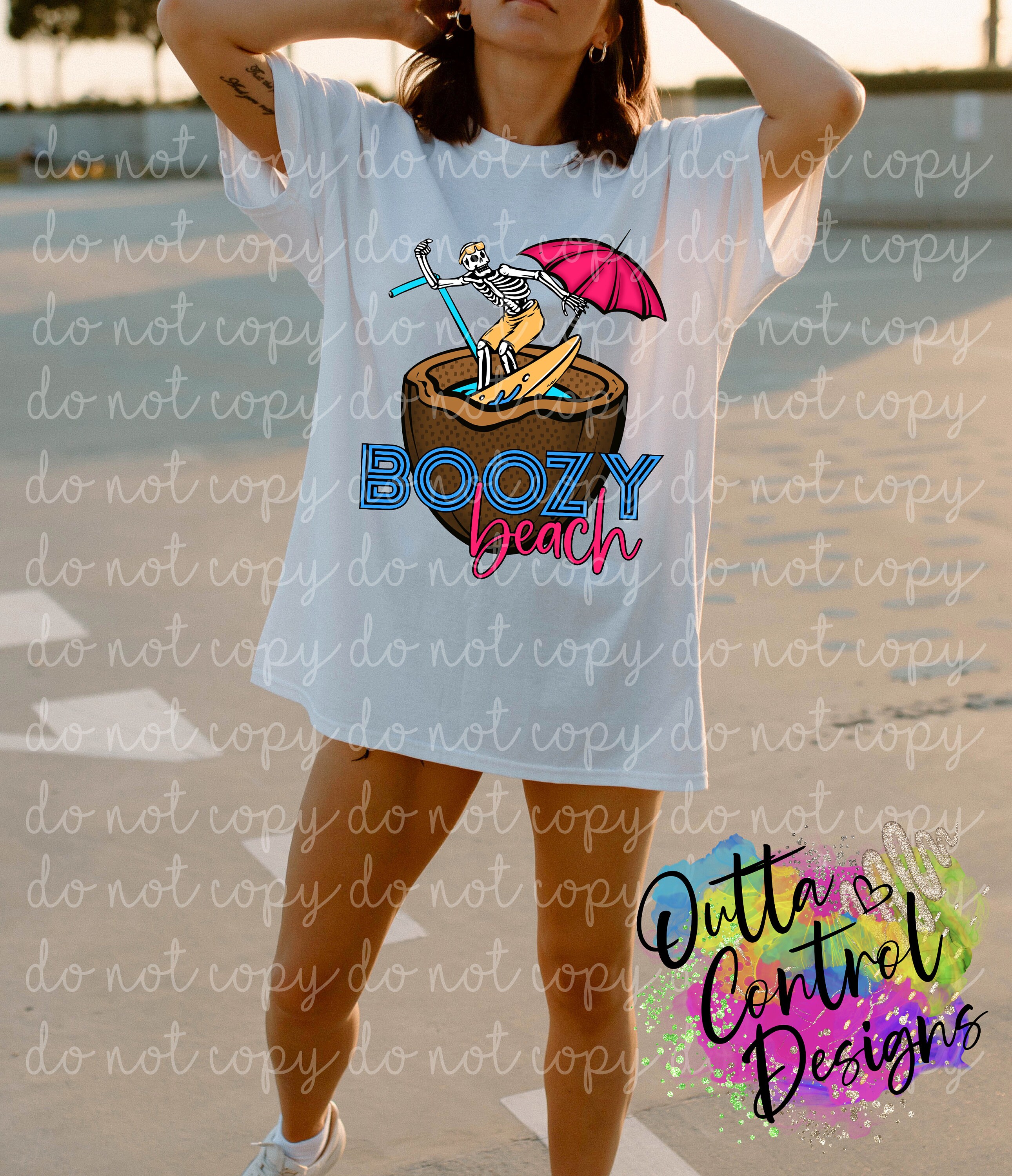 Boozy Beach Ready to Press DTF and Sublimation Transfer